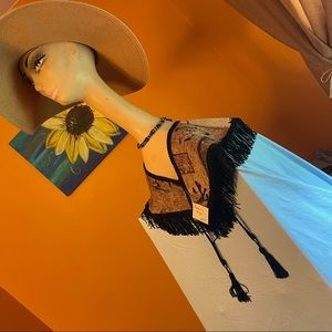 ꧁𑁍 Handmade Chenille Fringe Shoulder Wrap 𑁍꧂